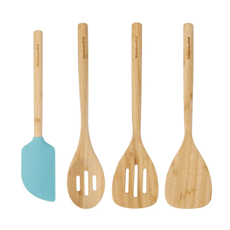 KITCHENAID - Ensemble de 4 Ustensiles en Bambou