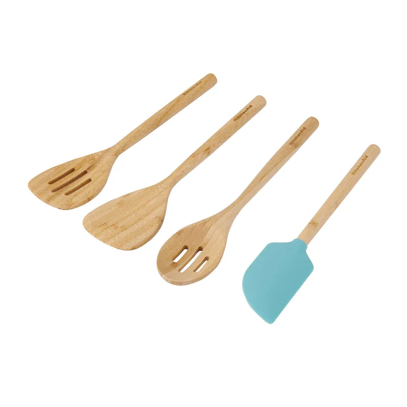 KITCHENAID - Ensemble de 4 Ustensiles en Bambou