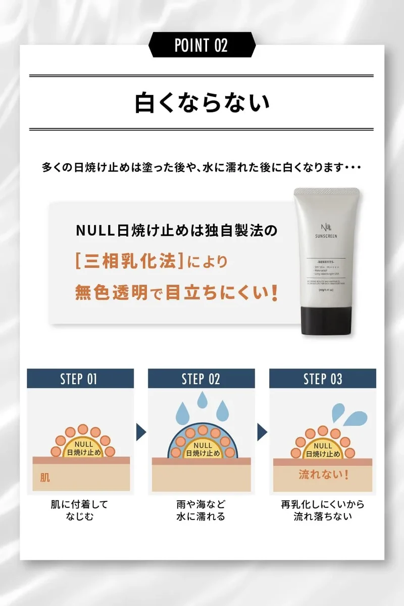 NULL Sunscreen Men Waterproof Face and Full Body SPF50 PA Long UVA Compatible 1.4 oz by MENS NULL