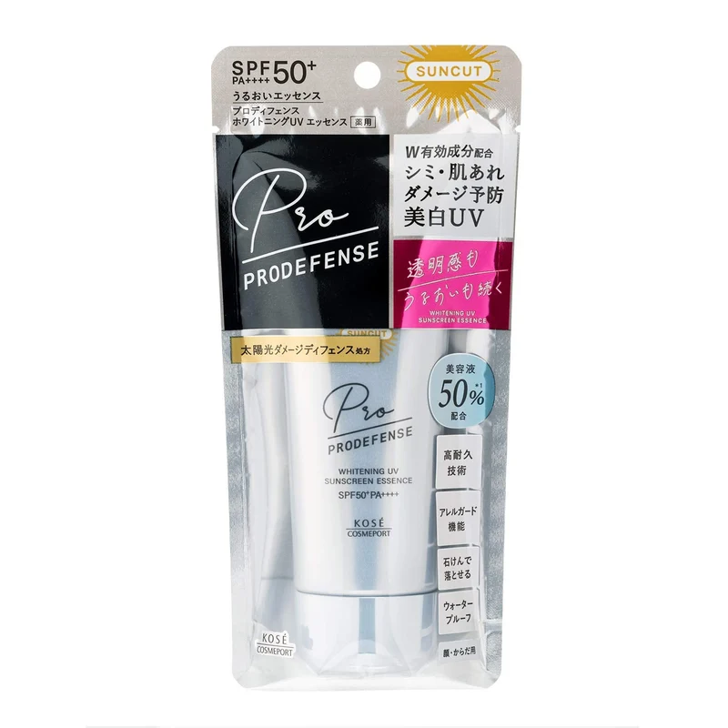 KOSE Suncut Pro Defense Whitening UV Essence Sunscreen Fragrance Free 90g