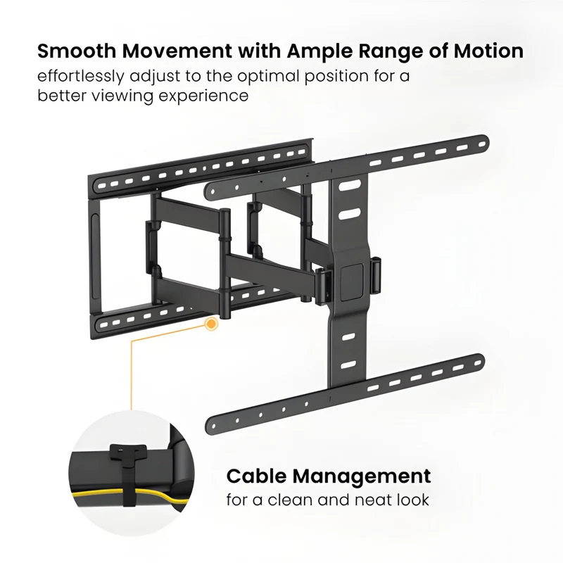 EzyMount EFM5600B Full-motion TV Wall Mount (43"-80")