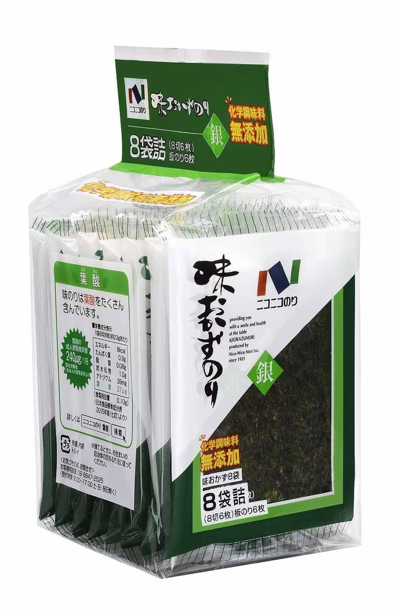 Nikoniko Nori Seasoned Side Dish Seaweed 8 Bags