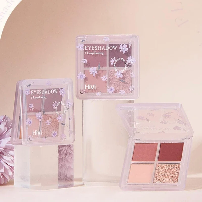 HiVi 8-Piece Makeup Set: 4 Lipsticks Brow Pencil Concealer Blush Palette