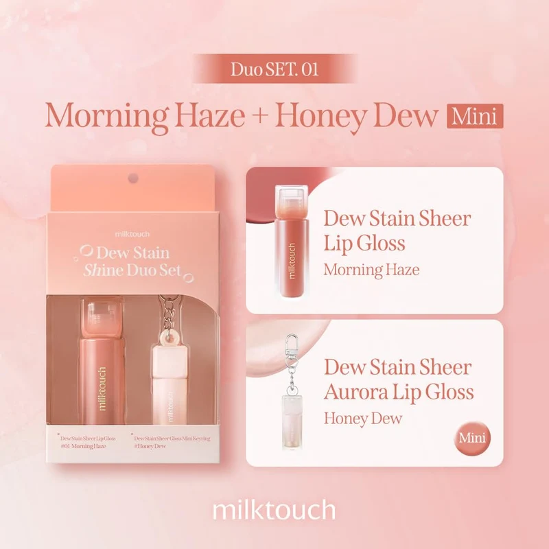 Milk Touch Dew Stain Shine Duo Set 01 (Morning Haze x Honeydew)