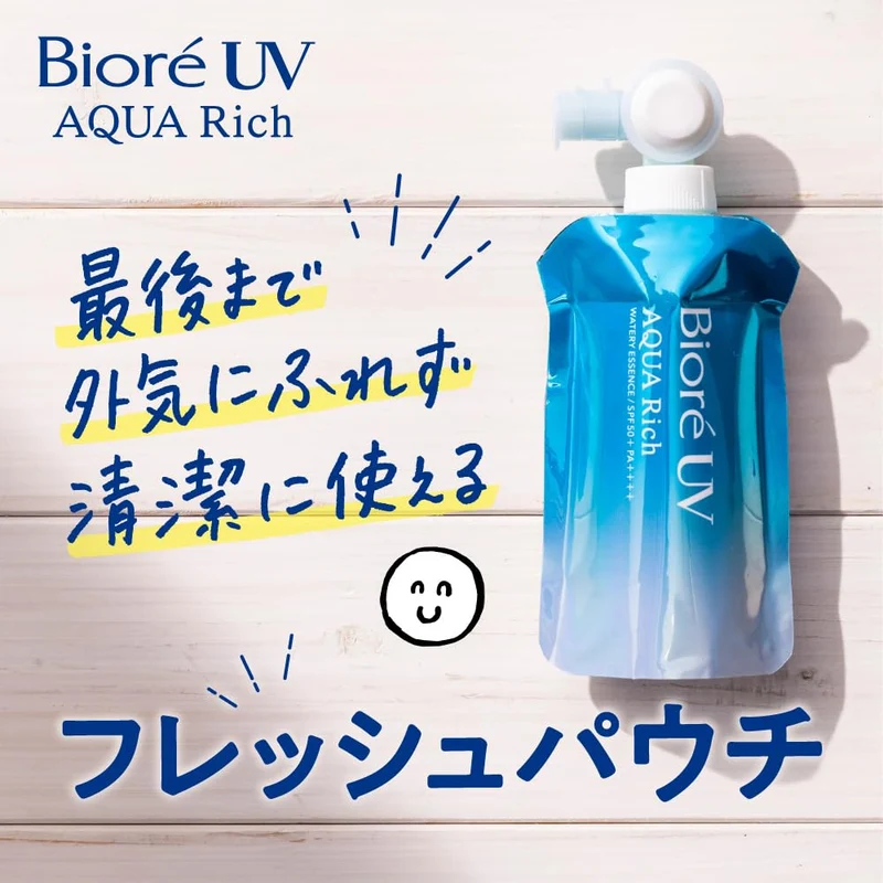 Biore UV Aqua Rich Watery Essence Refill Sunscreen SPF50 120g Pouch