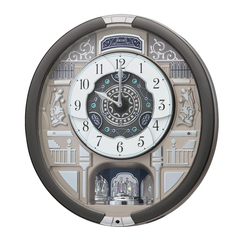 SEIKO Clock Quartz Analog Musical Wall Clock Gray 443×405×97mm RE603N