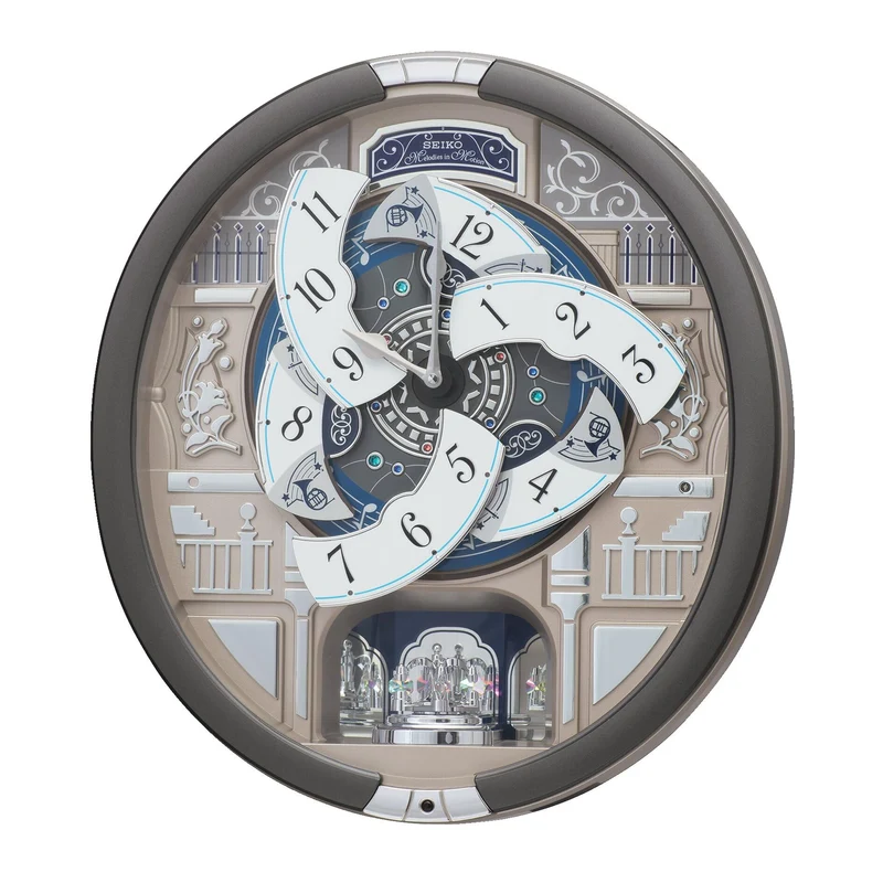SEIKO Clock Quartz Analog Musical Wall Clock Gray 443×405×97mm RE603N