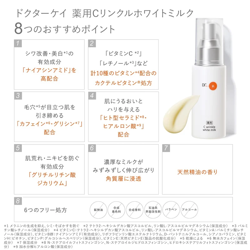Dr. K Medicated C Wrinkle White Milk Lotion with Vitamin C and Retinol