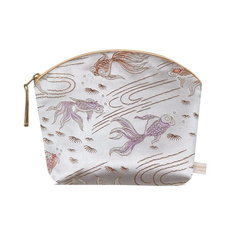 Lavender Make-Up Bag Silver Fish