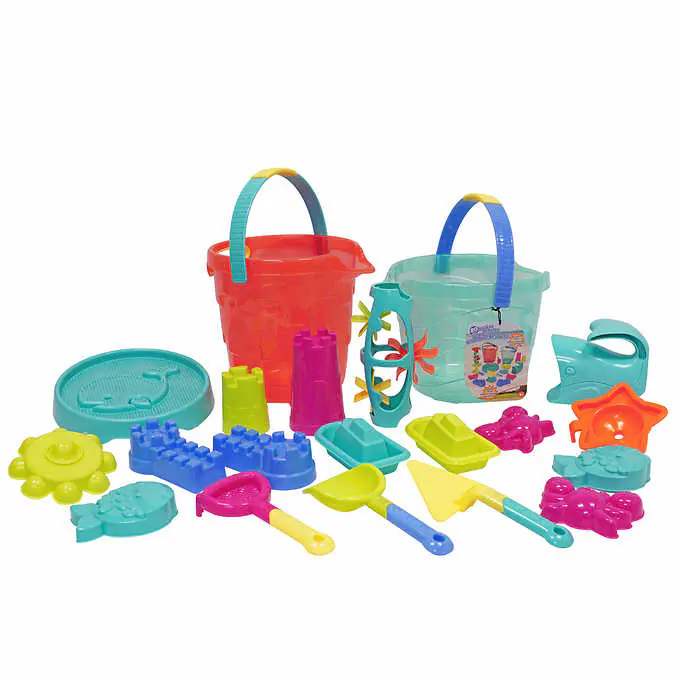 MADE FOR FUN - Ensemble de Jouets 20 Pièces avec 2 Seaux
