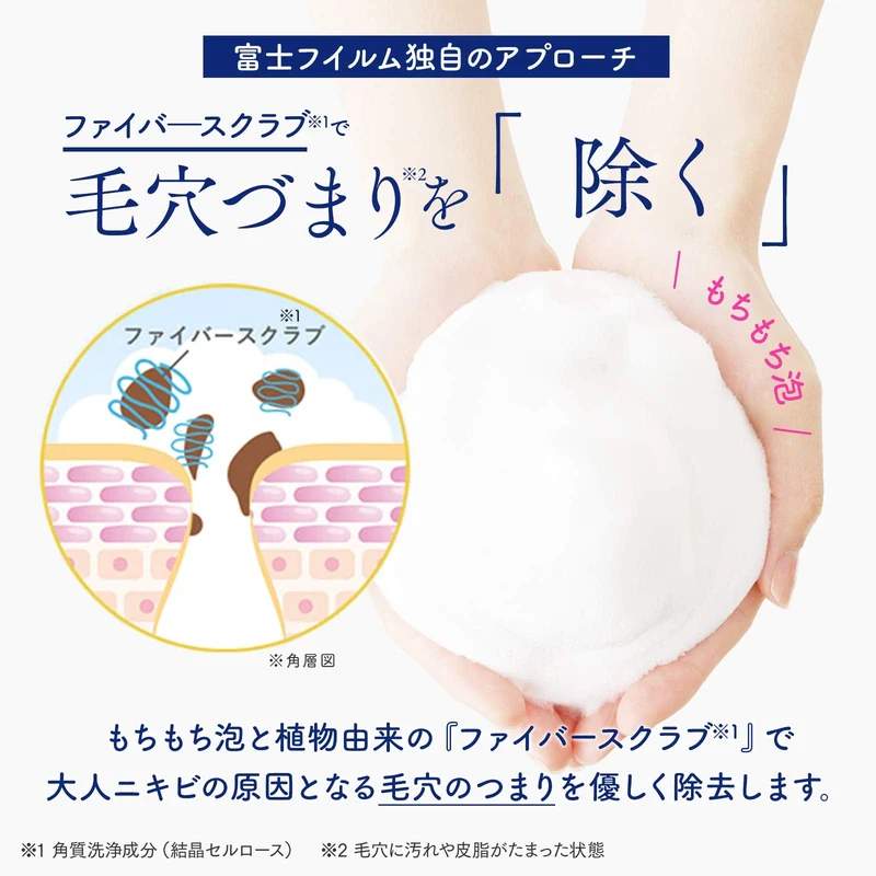 Lunamer AC Fiber Foam Facial Cleanser 120g for Acne & Clogged Pores