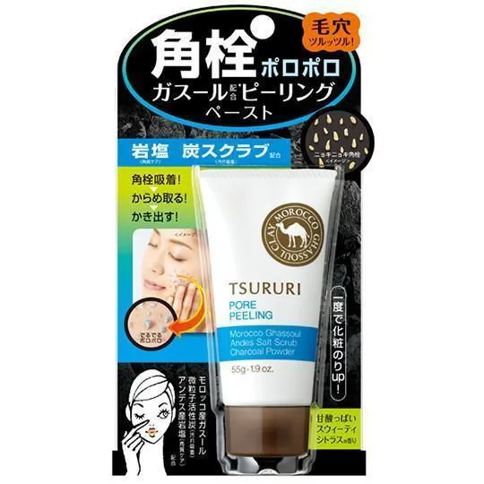 Bcl Tsururi Pore Peeling Ghassoul Paste Scrub 55g Deep Cleansing Product