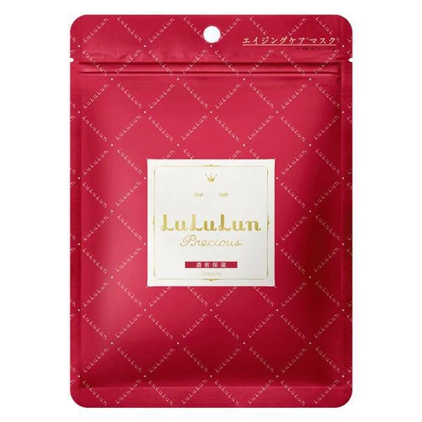 LuLuLun Precious Red Anti-Aging Moisturizing Face Mask Pack of 7