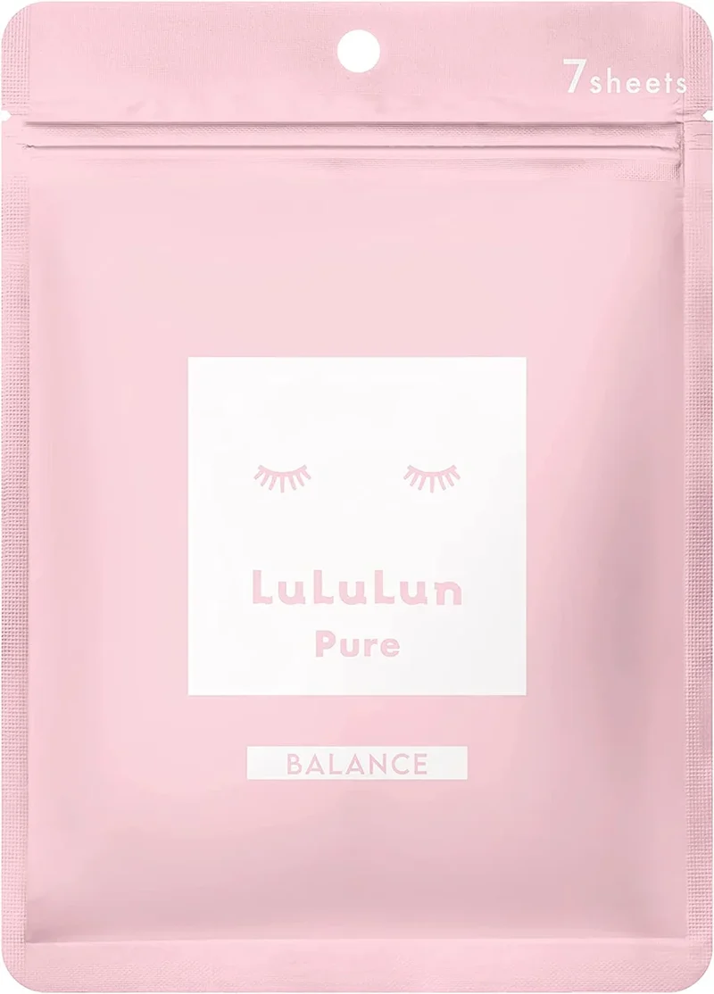 Lululun Pink Balanced Moisturizing Facial Sheet Mask - Pack of 10