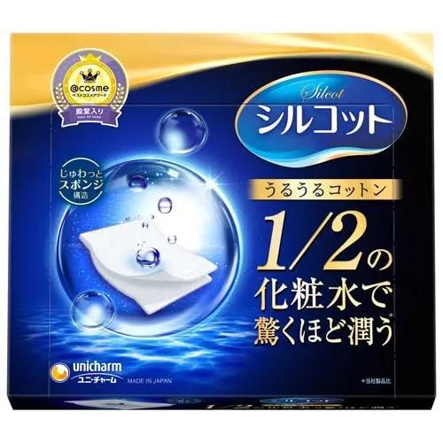 Unicharm Silcot Uruuru Sponge Touch 40 Sheets X 3 Packs