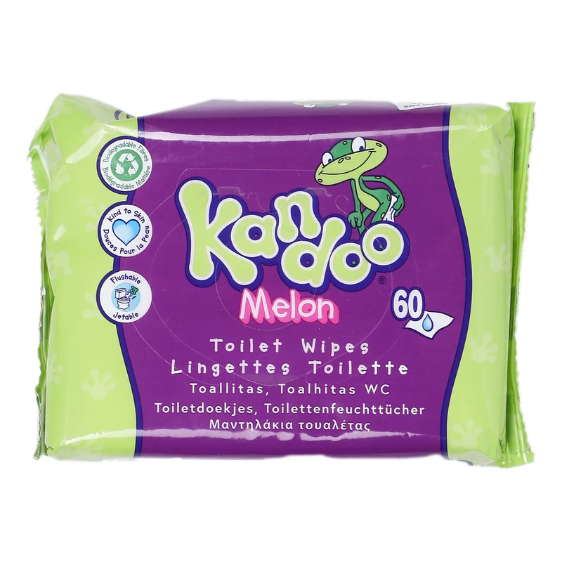 55 lingettes toilette pour bébé melon