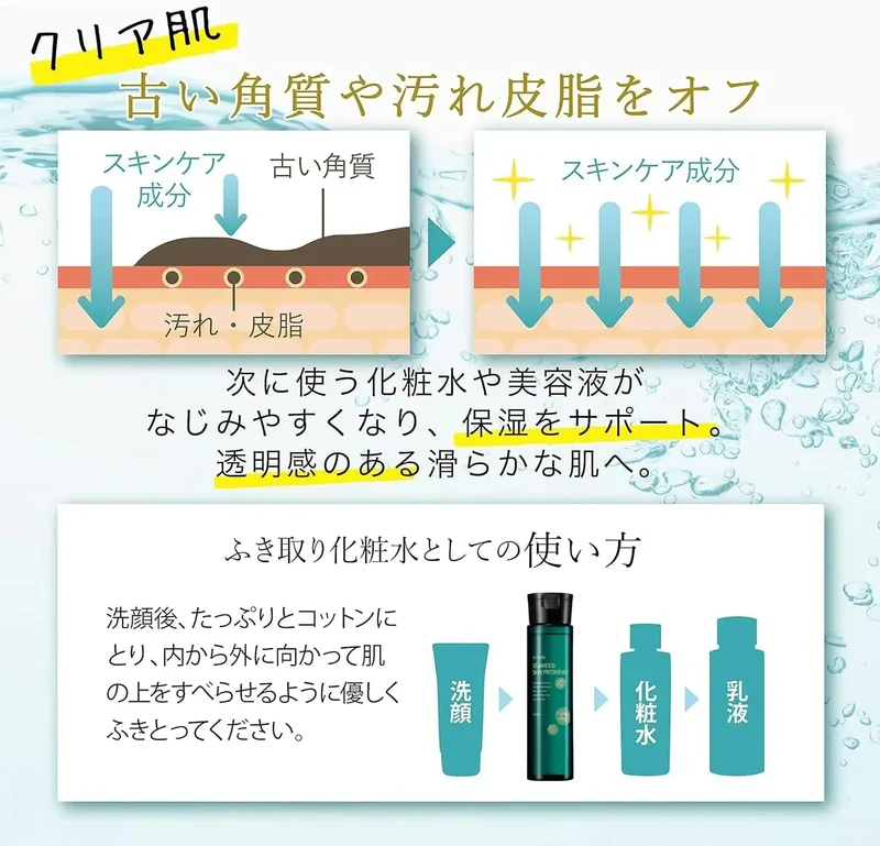 Meiko Cosmetics Cleansing Toning Lotion Collagen Seaweed 300ml
