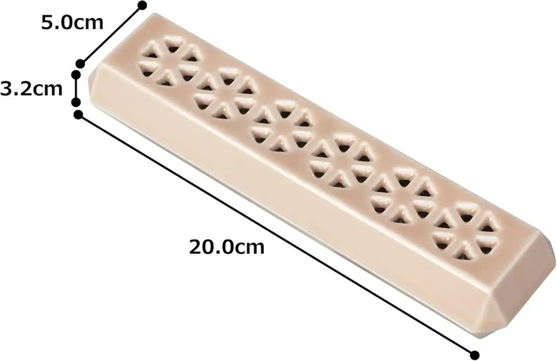 Sanmeny Horizontal Incense Holder Arita Ware Japan Elegant Beige