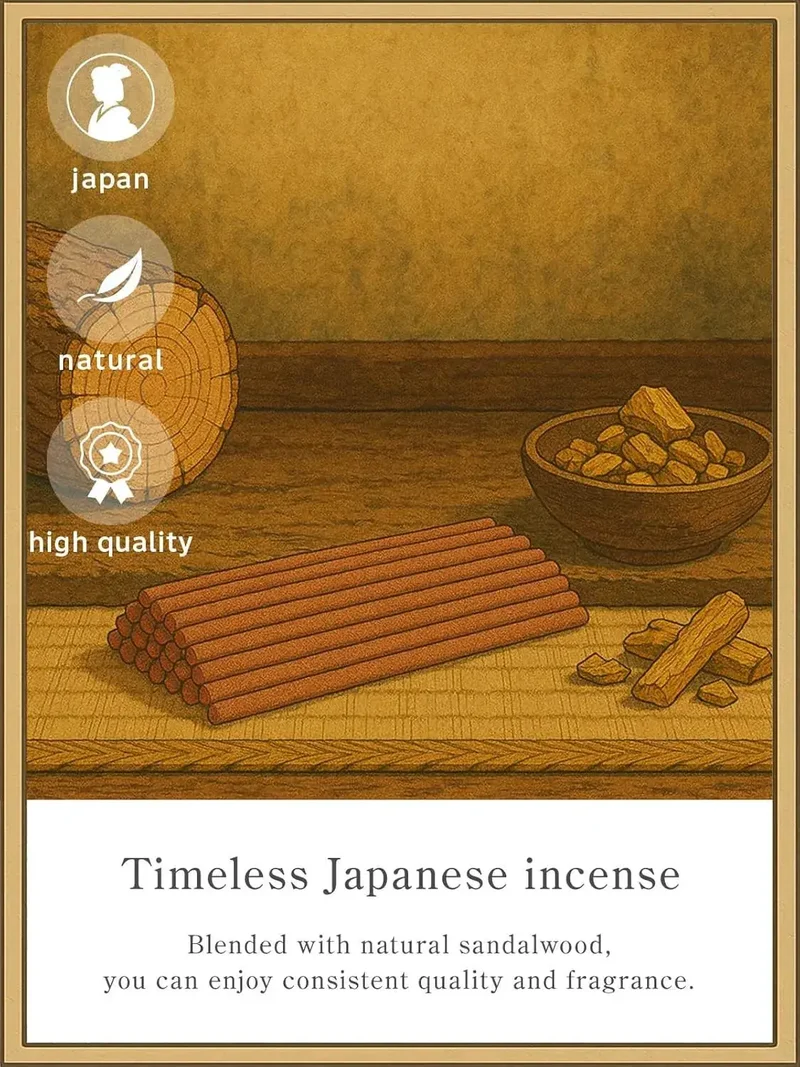 Nagomi Kobo Samurai Sandalwood Incense Sticks (Approx. 95 Count)