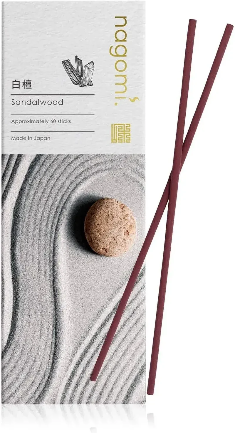 Nagomi Kobo Sandalwood Agarwood Incense Sticks, Soothing Japan