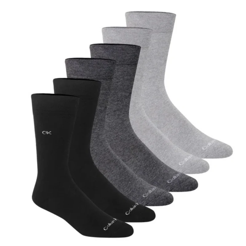 CALVIN KLEIN - 6 Paires de Chaussettes Habillées pour Homme