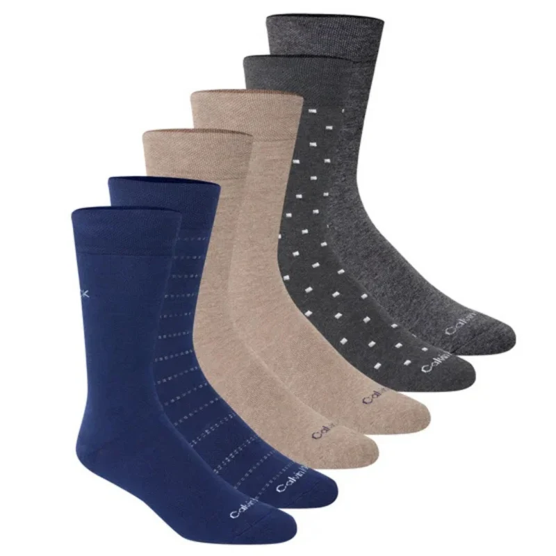CALVIN KLEIN - 6 Paires de Chaussettes Habillées pour Homme