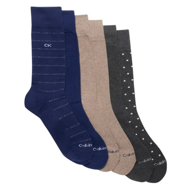 CALVIN KLEIN - 6 Paires de Chaussettes Habillées pour Homme