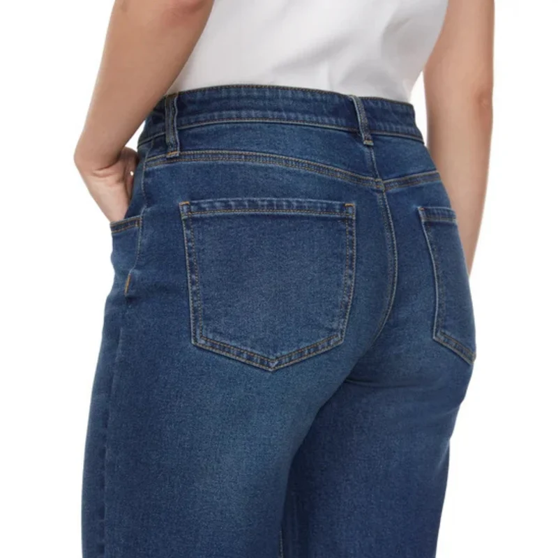 BUFFALO - Jeans Taille Haute à Jambe Large pour Femme