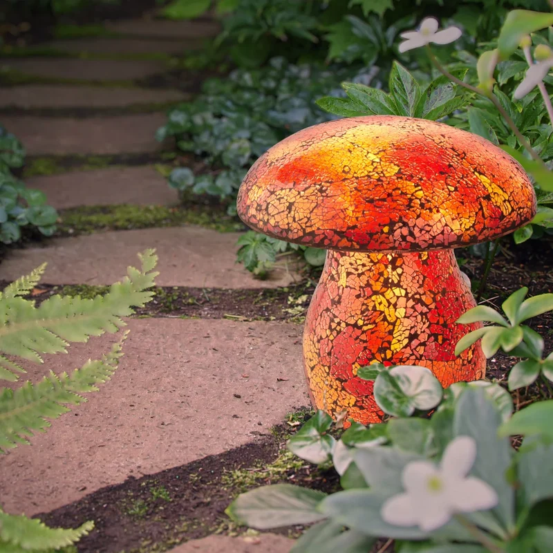 AURORA LIGHTING - Lampe Champignon en Mosaïque Solaire