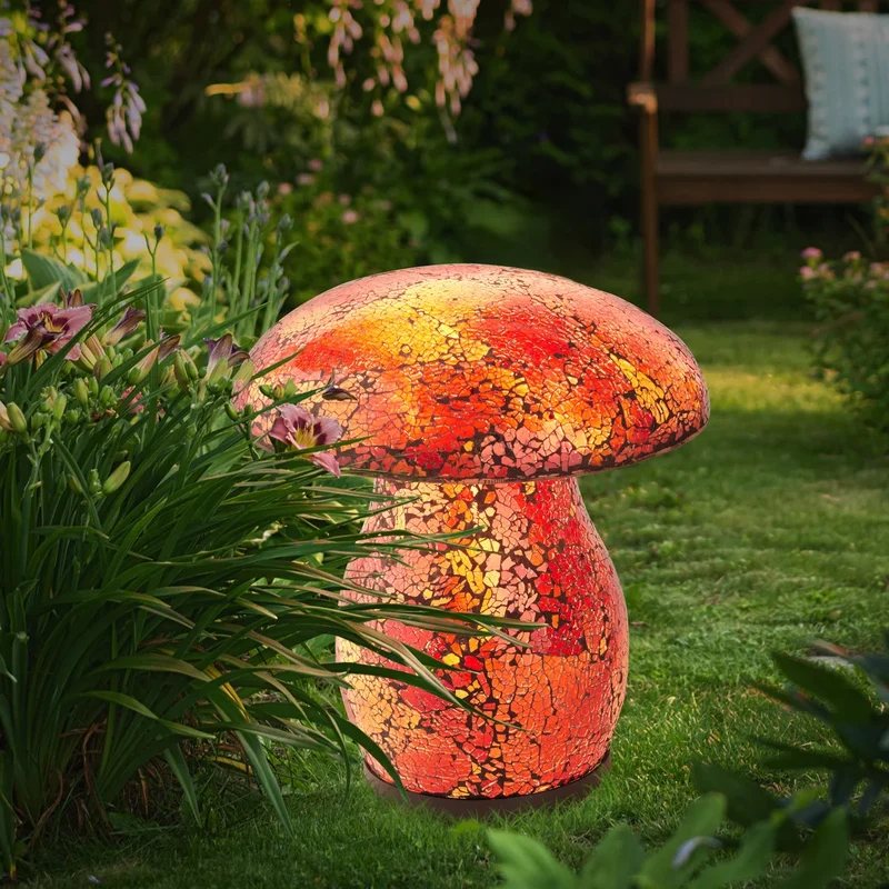 AURORA LIGHTING - Lampe Champignon en Mosaïque Solaire
