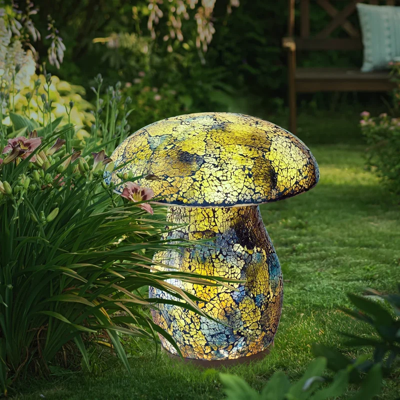 AURORA LIGHTING - Lampe Champignon en Mosaïque Solaire