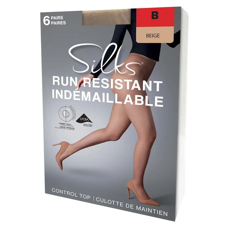 SILK - Paquet de 6 Bas-Culottes Indémaillable pour Femme