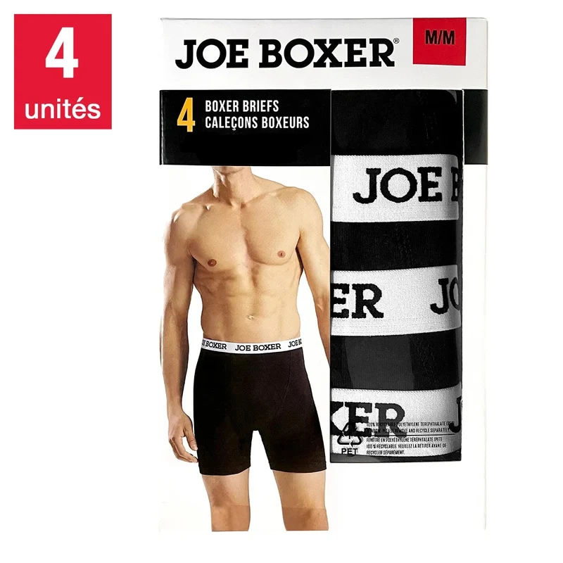 JOE BOXER - Ensemble de 4 Caleçons Boxeurs
