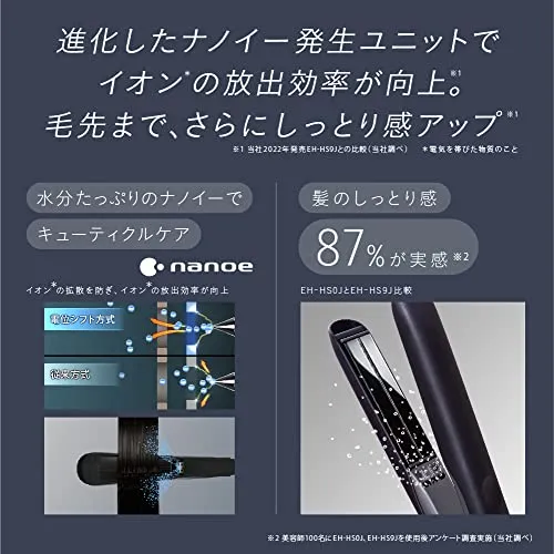 Panasonic Hair Iron for Straightening NanoCare International White EH-HS0J 100-240V