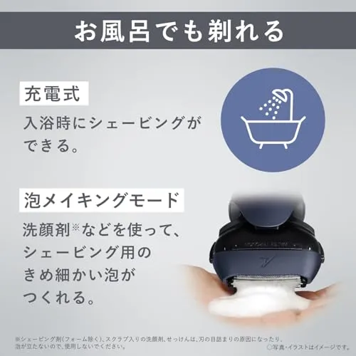 Panasonic Ramdash 3-Blade Electric Shaver Men Blue ES-L360W-A Charging Stand AC100-240V