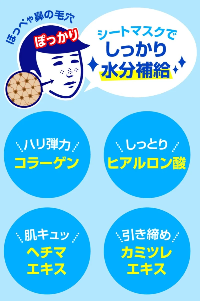 Keana Nadeshiko Mens Pore Tightening Face Sheet Mask for Boys