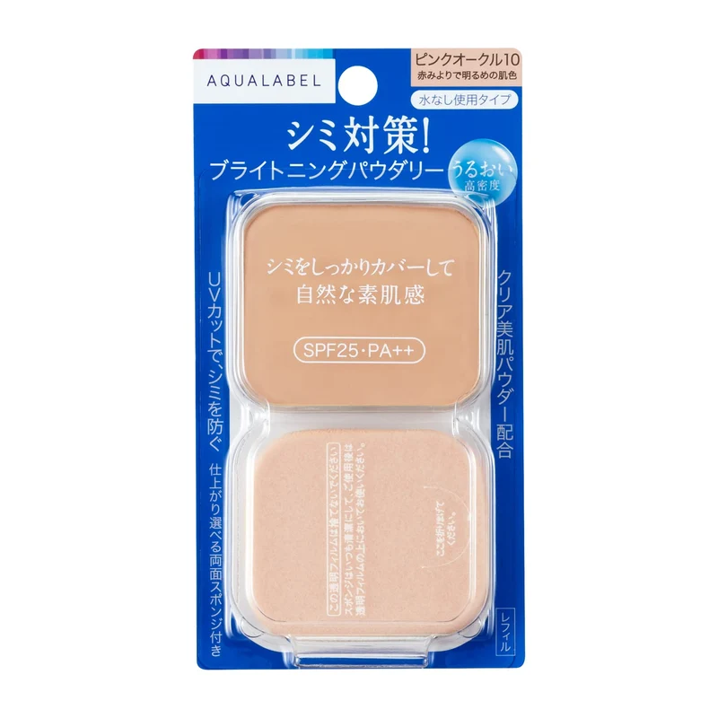 Shiseido AQUA LABEL White Powdery Pink Ochre 10 Refill SPF25 PA++ 11 5g Powder