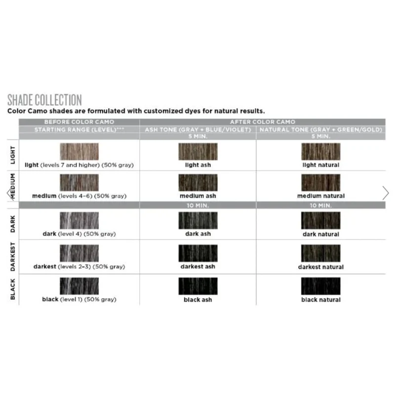 Camouflage des cheveux gris sur mesure "Color Camo" en 5 minutes (60ml/2.0oz) - Naturel clair