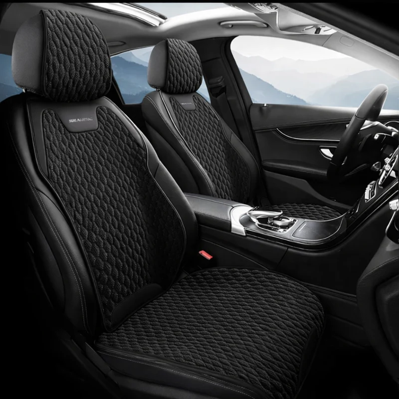 Copertura per sedile auto in lino – Traspirante, Antiscivolo & Vestibilità Universale