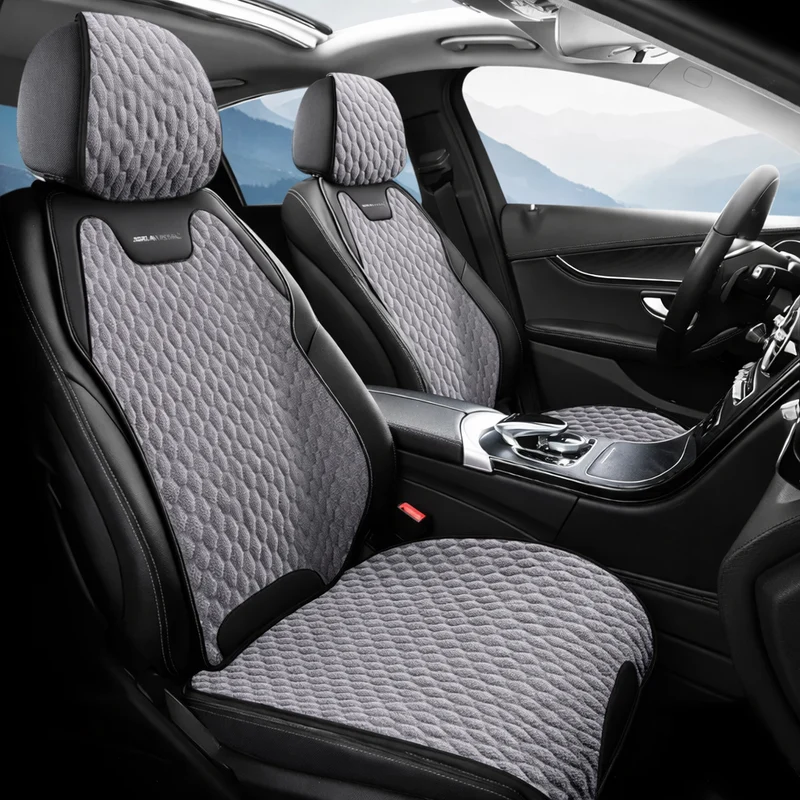 Copertura per sedile auto in lino – Traspirante, Antiscivolo & Vestibilità Universale