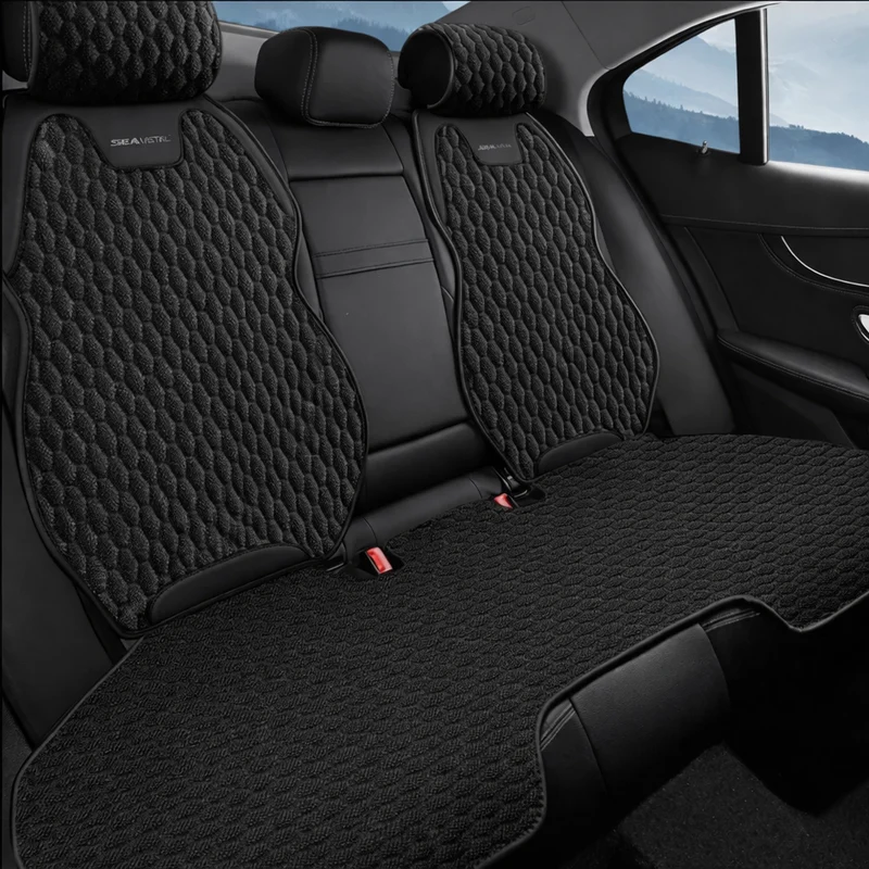 Copertura per sedile auto in lino – Traspirante, Antiscivolo & Vestibilità Universale