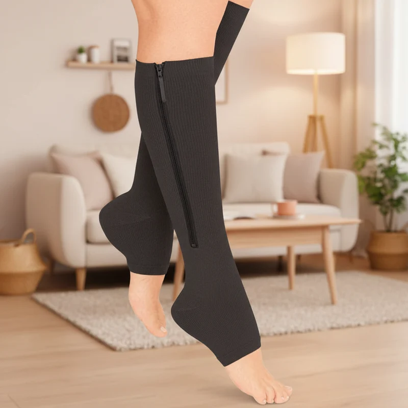 Calze a compressione con cerniera – Elastiche e facili da indossare