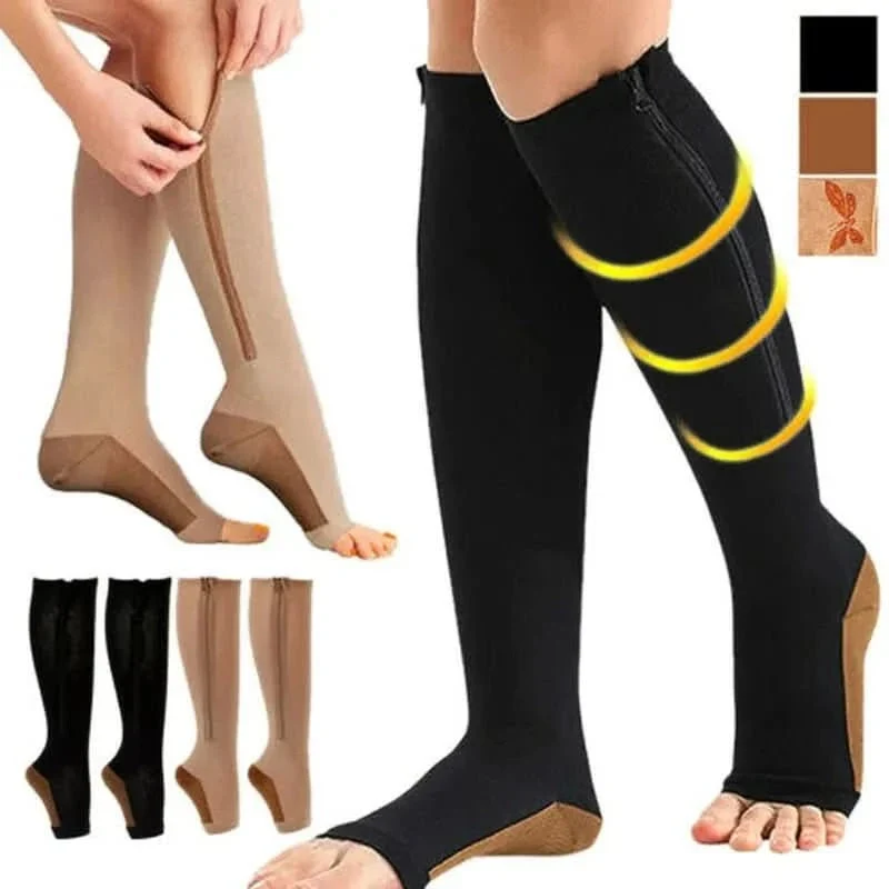 Calze a compressione con cerniera – Elastiche e facili da indossare