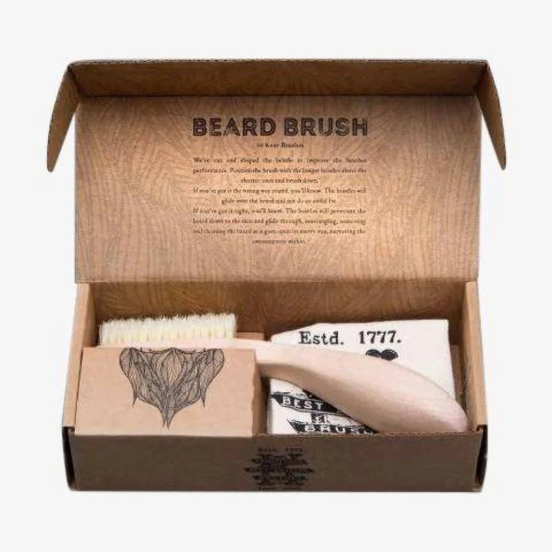 Brosse à barbe en bois pour droitier (165mm/6.5") - BRD2
