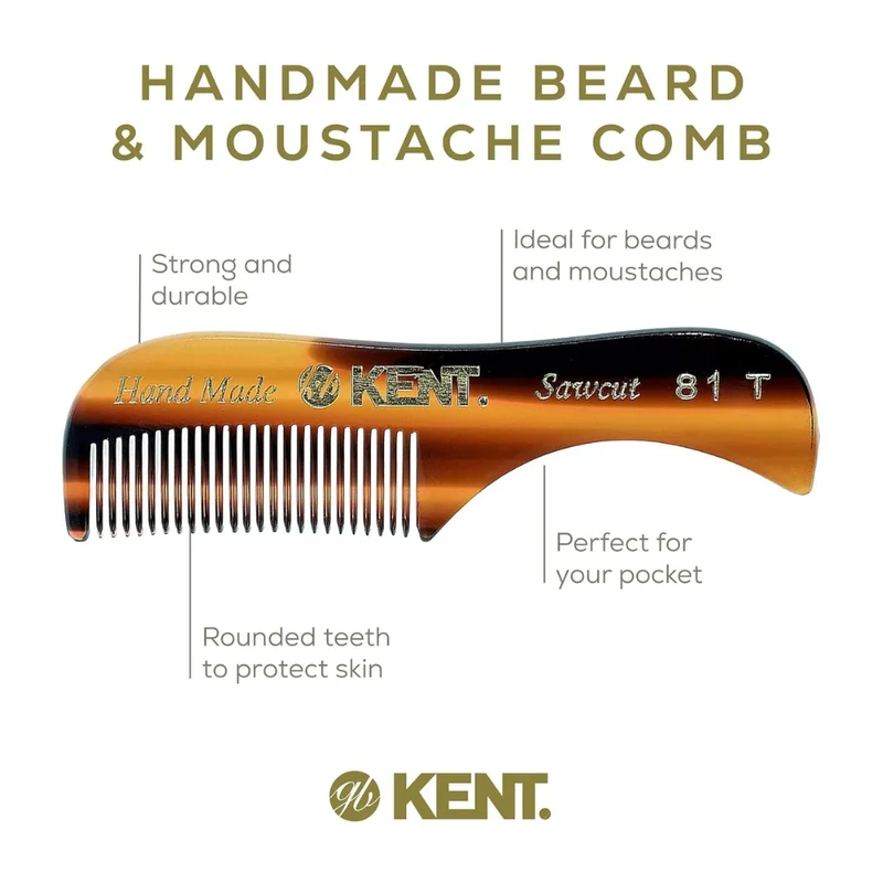 Peigne à barbe et moustache - Fin (70mm/2.8") - 81T