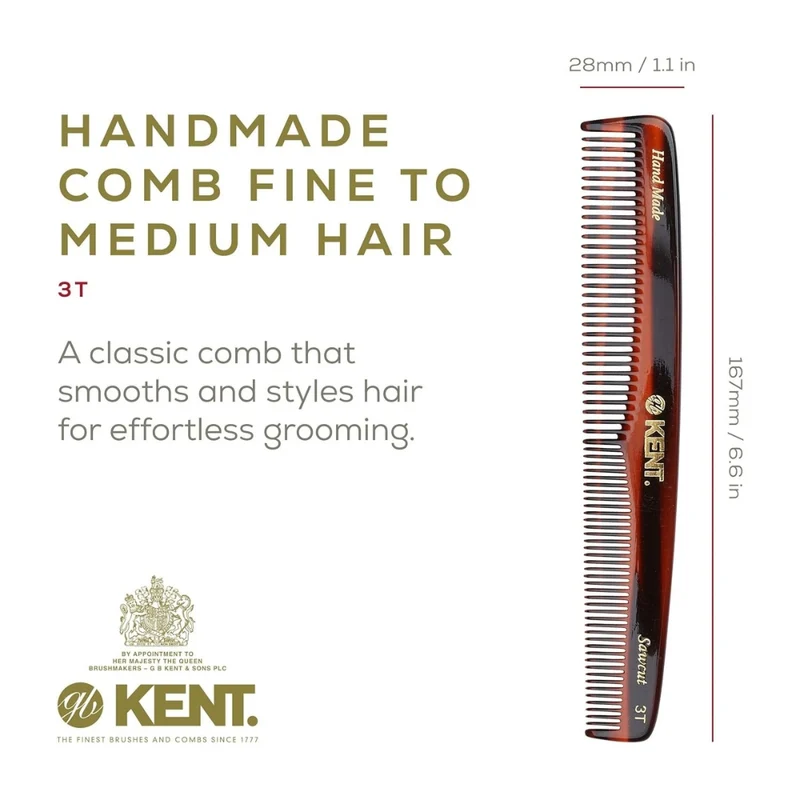 Peigne de coiffure - Gros et fin (167mm/6.6'') - 3T