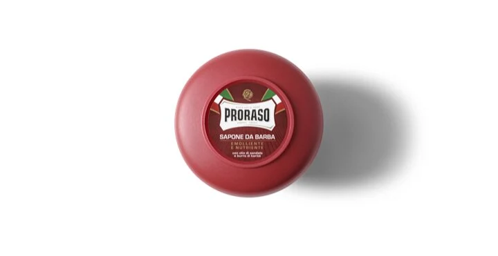 Savon à raser en Bol à l'huile de bois de santal et au beurre de karité - Pour barbes fortes (150ml/5.2oz)