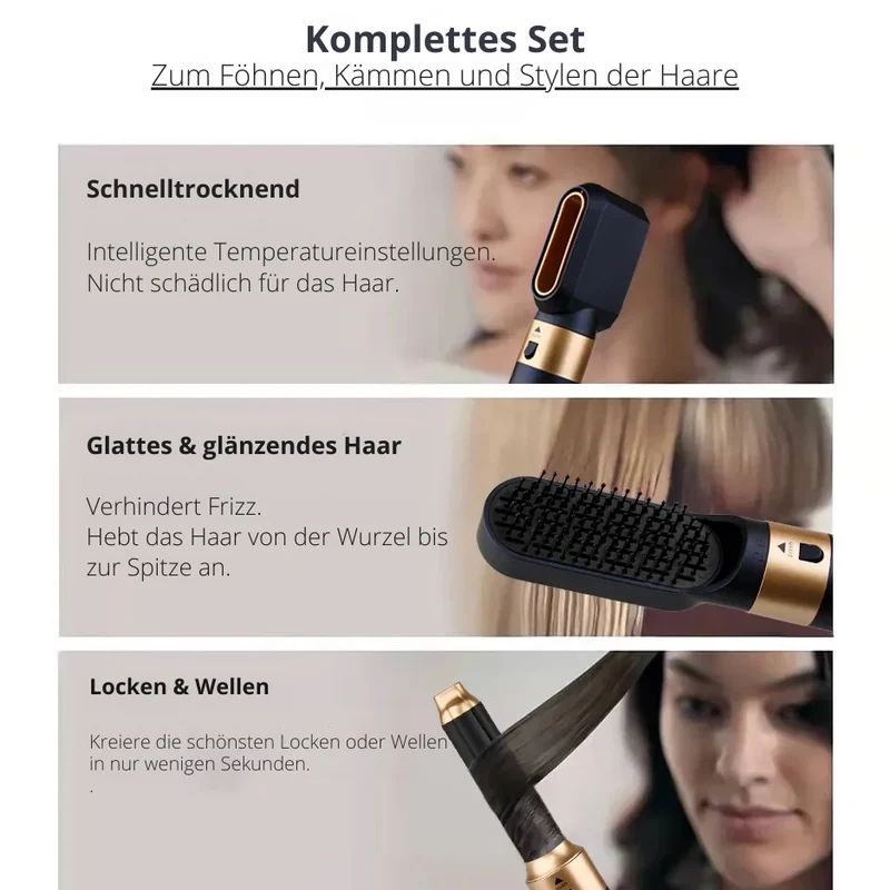Haarstyler 5-in-1 | Potente 1000W | Tecnologia agli ioni