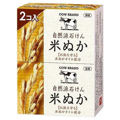 COW BRAND Natural Rice Bran Soap 100g 2-pack