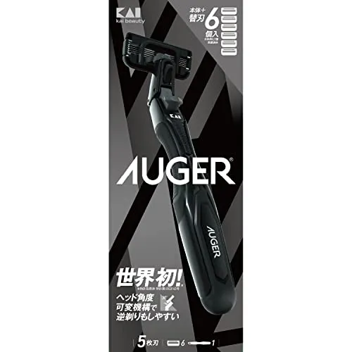 KAI AUGER 5-blade razor combo pack 6 replacement blades